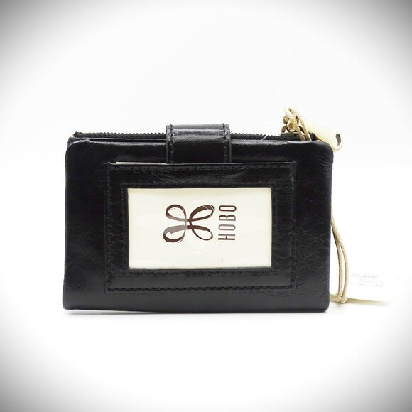 HOBO INTERNATIONAL Ray Genuine Black Distressed Leather Bifold Wallet - Picture 2 of 8